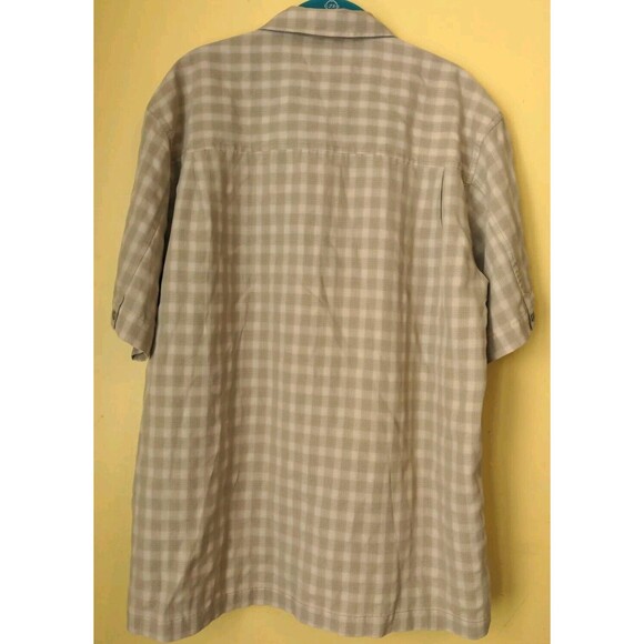 Nice COLUMBIA XCO Mens Plaid Short Sleeve Button Khaki Tan Cotton Shirt Sz L - Picture 7 of 11